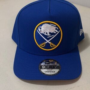 New Era Royal Blue Buffalo Sabres Snapback Hat with Yellow Accents